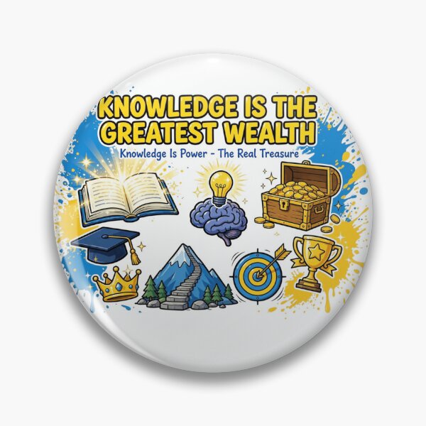 Item preview, Knowledge Is The Greatest Wealth - Knowledge Is Power Motivational Quote designed and sold by prithvi chand.