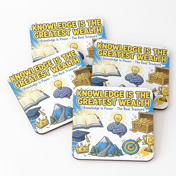 Item preview, Knowledge Is The Greatest Wealth - Knowledge Is Power Motivational Quote designed and sold by prithvi chand.