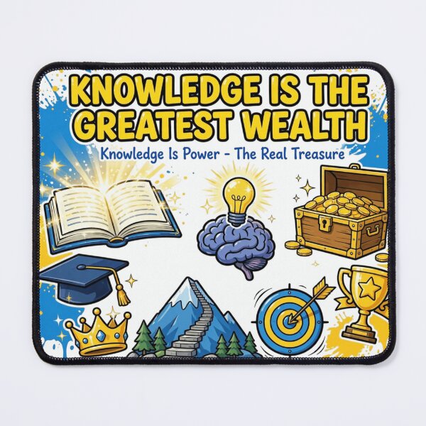 Item preview, Knowledge Is The Greatest Wealth - Knowledge Is Power Motivational Quote designed and sold by prithvi chand.