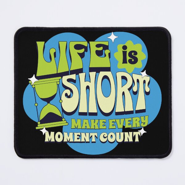 Item preview, Life Is Short Hourglass Retro T-Shirt, Vintage 70s Positivity designed and sold by baretyas.