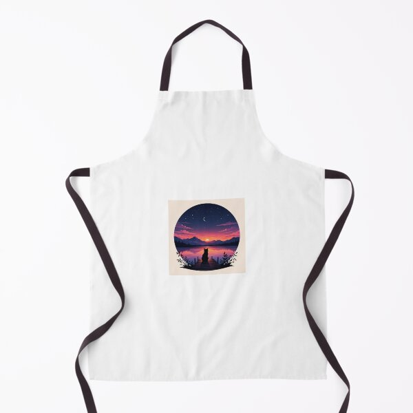 Item preview, Cat Watching the Sunset over a Calm Lake designed and sold by Ak-art-shop.