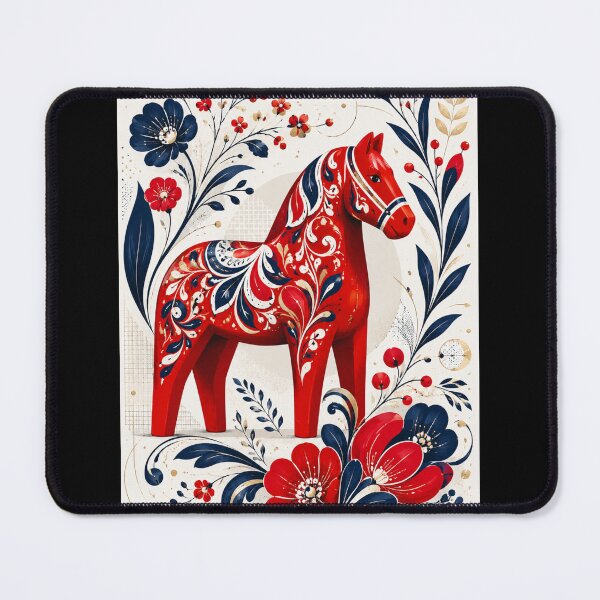 Item preview, Swedish Dala Horses Red, Funny Dala Horses designed and sold by Owneysweet.