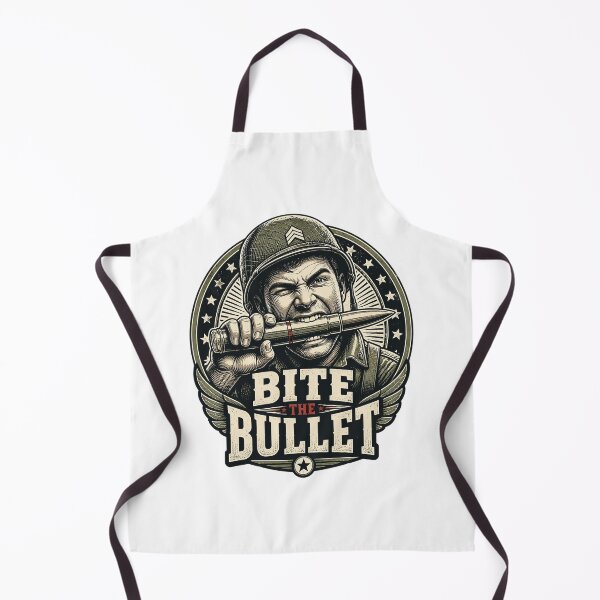 Item preview, Bite The Bullet Vintage Military Soldier Tough Attitude Graphic Tee Design designed and sold by Nubian Style.
