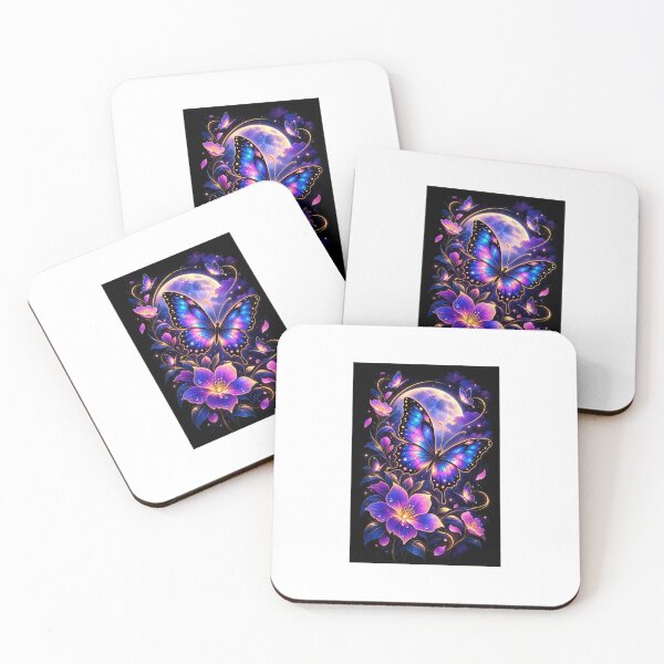 Item preview, Luminescent Butterflies and Magical Floral Full Moon designed and sold by Ak-art-shop.