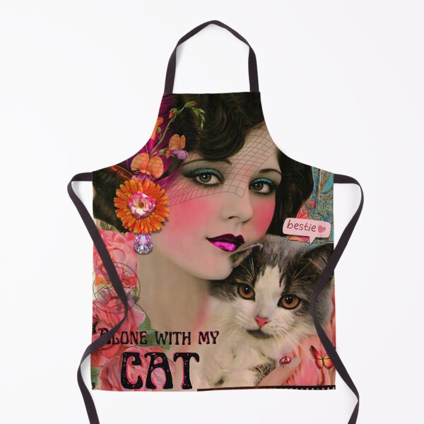 Aperçu de l'œuvre "Seule avec mon chat", dame des années 20 créée et vendue par AsheDinaArt.
