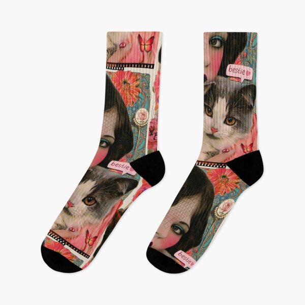 Item preview, "Alone With My Cat", Vintage 20's Lady designed and sold by AsheDinaArt.
