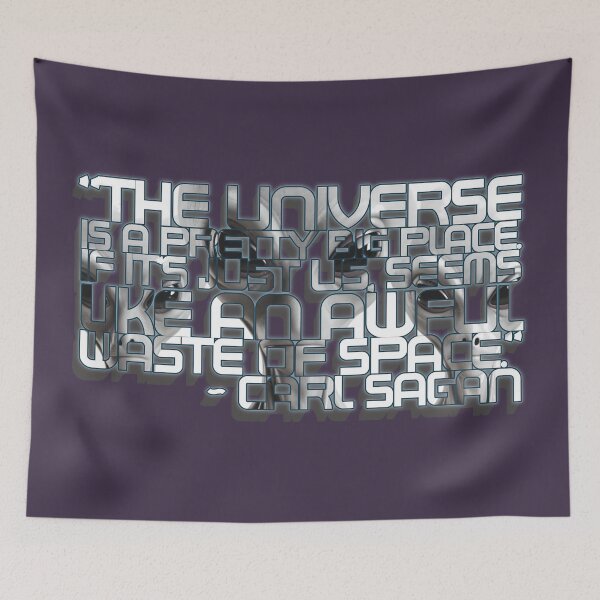 Item preview, Carl Sagan Quote Stencil (The Universe is Pretty Big) designed and sold by Cathedral of Curiosity.