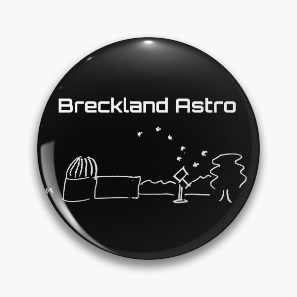 Item preview, Breckland Observatory (white on black with text) designed and sold by Breckland Astro.