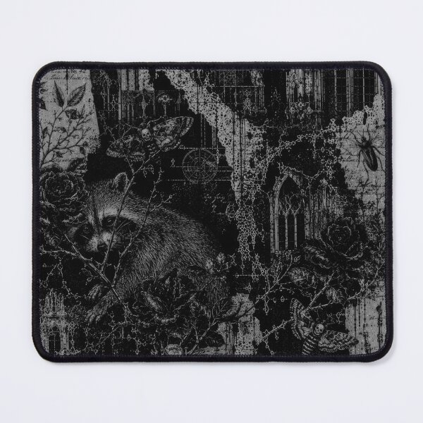 Item preview, Raccoon Death Moths and Black Roses Gothic Grunge  designed and sold by Kaurisdigital.