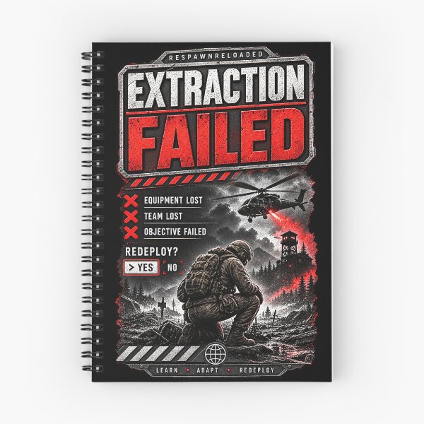 Item preview, Extraction Failed Gaming - Tactical Gamer Humor - FPS Gamer Gift designed and sold by RespawnReloaded.