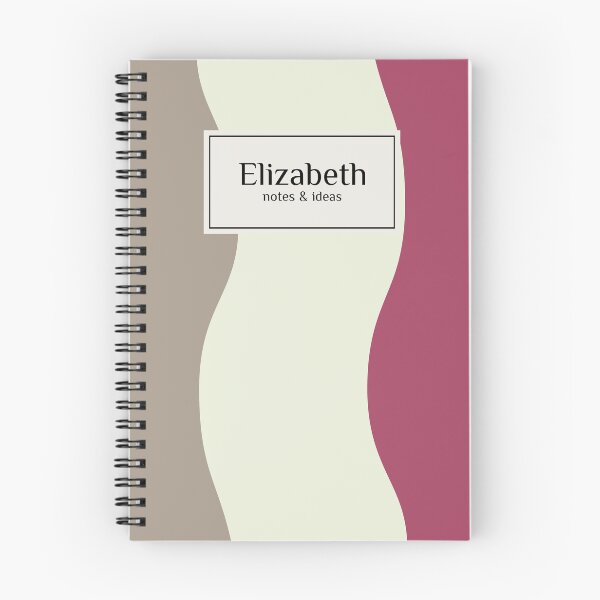 Item preview, Elizabeth Personalized Wavy Stripe Berry Notebook Cover designed and sold by AhmedZouita.