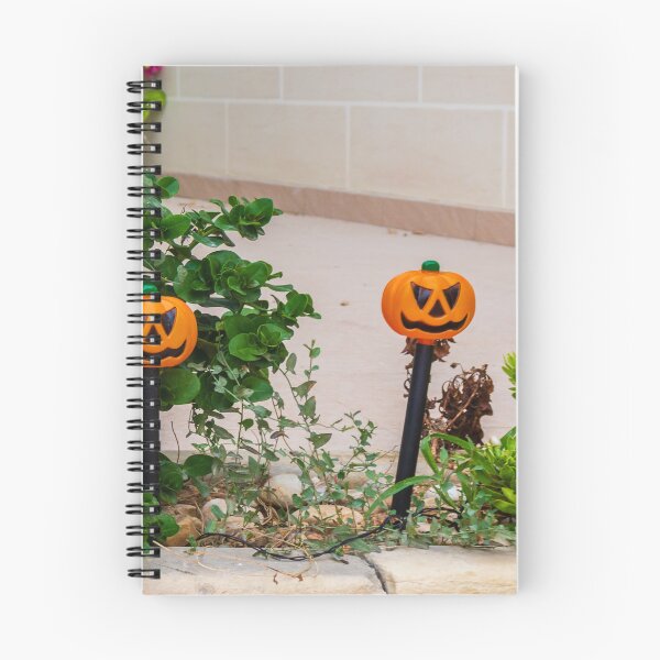Item preview, Halloween Pumpkin Lantern Stakes Decor In Garden With Greenery And Bright Orange Jack-O'-Lantern Faces designed and sold by Nmallia.