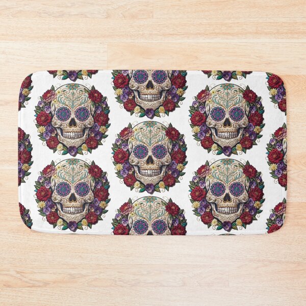 Item preview, Embroidered sugar skull  designed and sold by Anne Londez Studio.