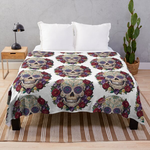 Item preview, Embroidered sugar skull designed and sold by Anne Londez Studio.