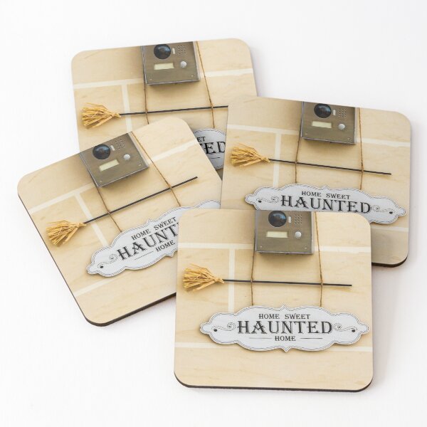 Item preview, Home Sweet Haunted Home Sign With Intercom and Broom Decor For Halloween designed and sold by Nmallia.