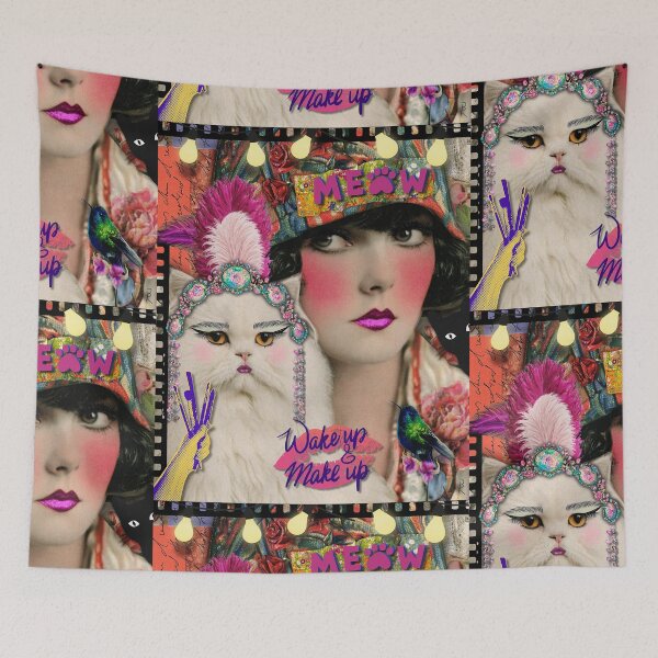 Item preview, High Maintenance Glamour-Puss Cat & Her Maid designed and sold by AsheDinaArt.