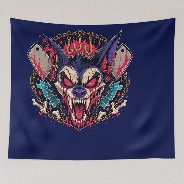 Item preview, Demon Werewolf Hyena Meat Cleaver Graphic designed and sold by Kromia.