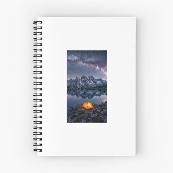Item preview, Illuminated Tent under the Milky Way over an Alpine Lake designed and sold by Ak-art-shop.