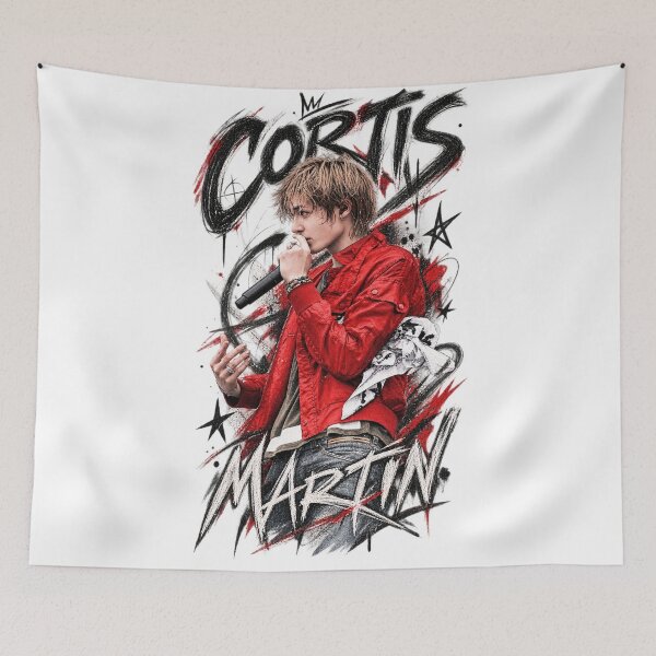 Item preview, Martin CORTIS Textured Ink Sticker | Layered Calligraphy Decal designed and sold by Valeree Store.