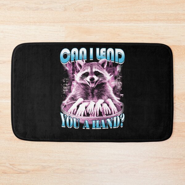 Item preview, Can I Lend You a Hand Funny Raccoon Vintage 90's Bootleg HipHop Street Cat Trash Panda   designed and sold by aynorsadier.