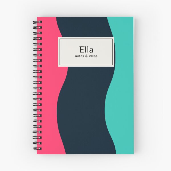 Item preview, Ella Personalized Bright Wavy Stripe Notebook Cover designed and sold by AhmedZouita.