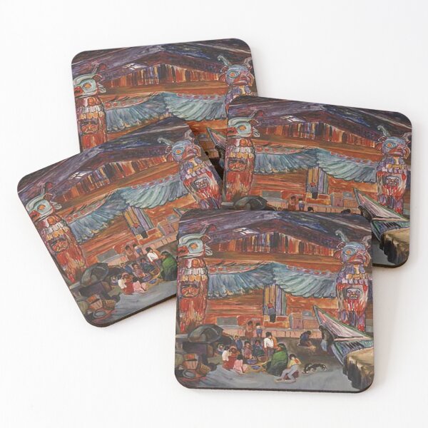 Item preview, Indian House Interior with Totems designed and sold by SharonTheFirst.