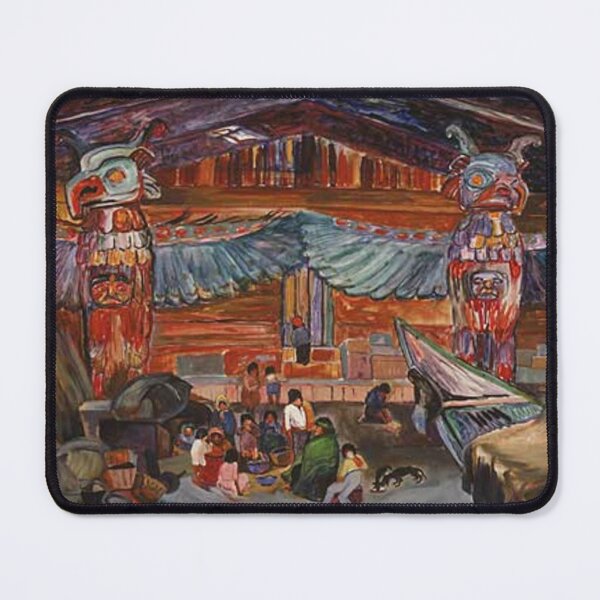 Item preview, Indian House Interior with Totems designed and sold by SharonTheFirst.
