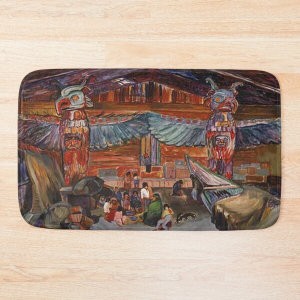Item preview, Indian House Interior with Totems designed and sold by SharonTheFirst.