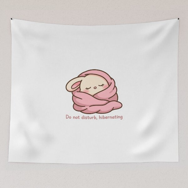 Item preview, Cute Sleepy Bunny Blanket Sticker – Do Not Disturb Hibernating Cozy Rabbit designed and sold by BLOOMVELLE.