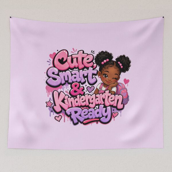 Item preview, Cute, Smart & Kindergarten Ready – Black Girl Back to School designed and sold by MomParentADHD.