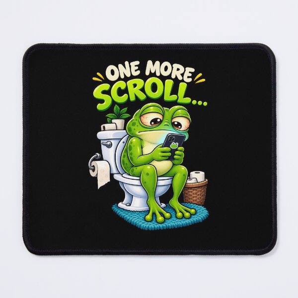 Item preview, Funny Frog Scrolling on Phone T-Shirt – One More Scroll Bathroom Humor designed and sold by Angelle55.