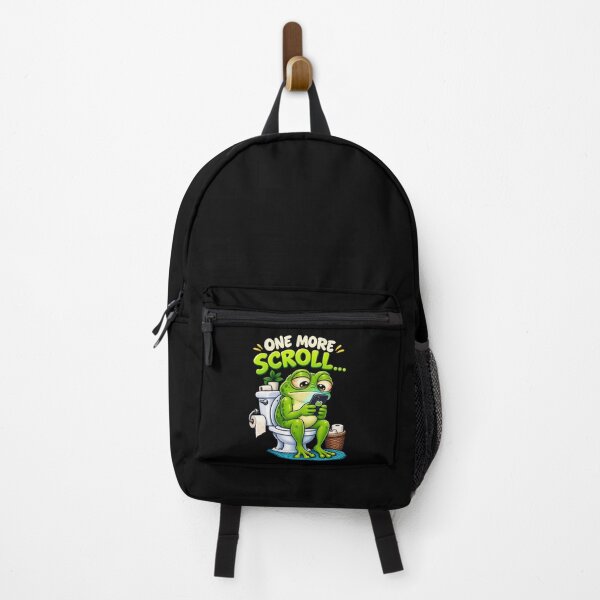 Item preview, Funny Frog Scrolling on Phone T-Shirt – One More Scroll Bathroom Humor designed and sold by Angelle55.