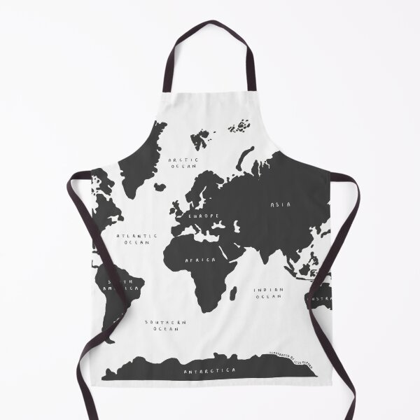 Item preview, World Map - Black and White designed and sold by Those Pencil Shavings.