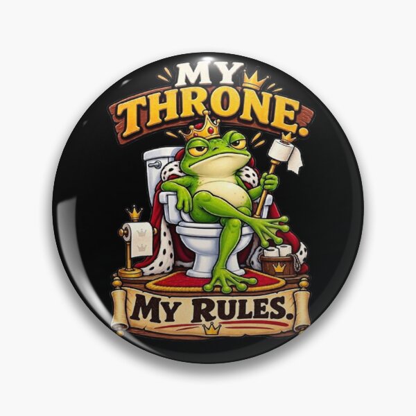 Item preview, Funny Frog King T-Shirt – My Throne My Rules Bathroom Humor designed and sold by Angelle55.
