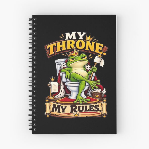Item preview, Funny Frog King T-Shirt – My Throne My Rules Bathroom Humor designed and sold by Angelle55.