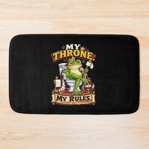 Item preview, Funny Frog King T-Shirt – My Throne My Rules Bathroom Humor designed and sold by Angelle55.