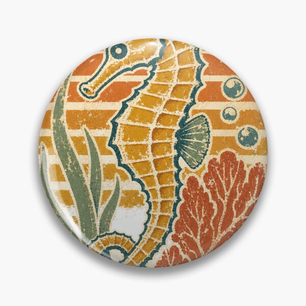Item preview, Seahorse in the Coral Garden Wild Animal Sun Faded Retro Art designed and sold by VisualArtsOasis.