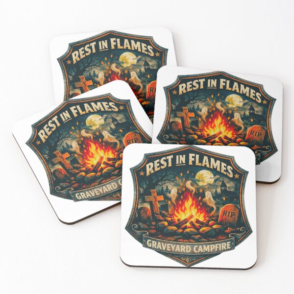 Item preview, Rest in Flames Graveyard Campfire Halloween Design designed and sold by GabeMountainArt.
