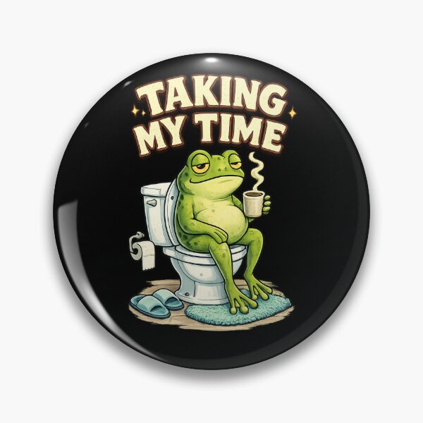Item preview, Funny Frog Taking My Time T-Shirt – Coffee Bathroom Humor designed and sold by Angelle55.