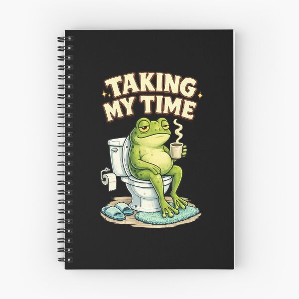 Item preview, Funny Frog Taking My Time T-Shirt – Coffee Bathroom Humor designed and sold by Angelle55.