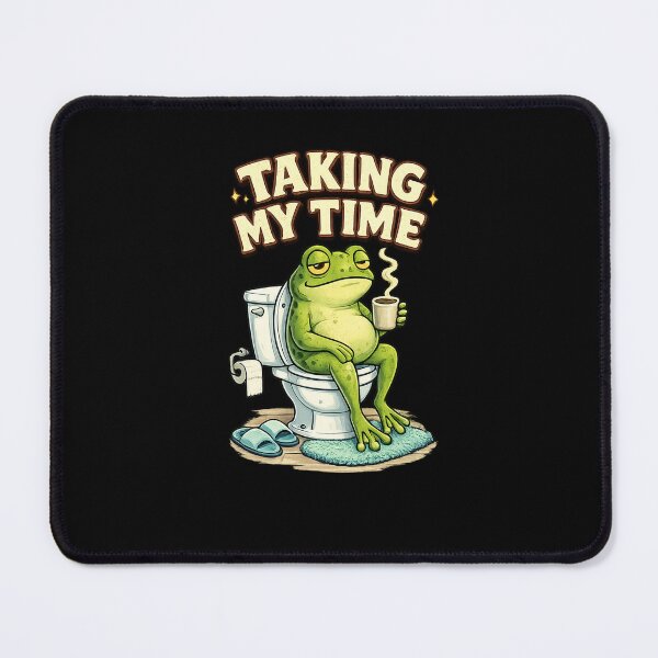 Item preview, Funny Frog Taking My Time T-Shirt – Coffee Bathroom Humor designed and sold by Angelle55.