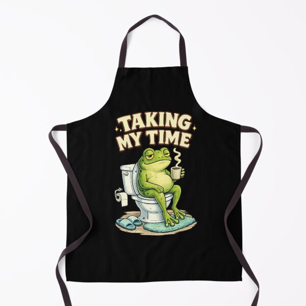 Item preview, Funny Frog Taking My Time T-Shirt – Coffee Bathroom Humor designed and sold by Angelle55.