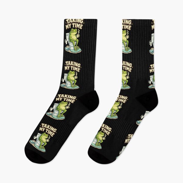 Item preview, Funny Frog Taking My Time T-Shirt – Coffee Bathroom Humor designed and sold by Angelle55.