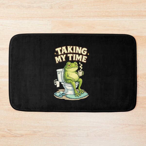 Item preview, Funny Frog Taking My Time T-Shirt – Coffee Bathroom Humor designed and sold by Angelle55.
