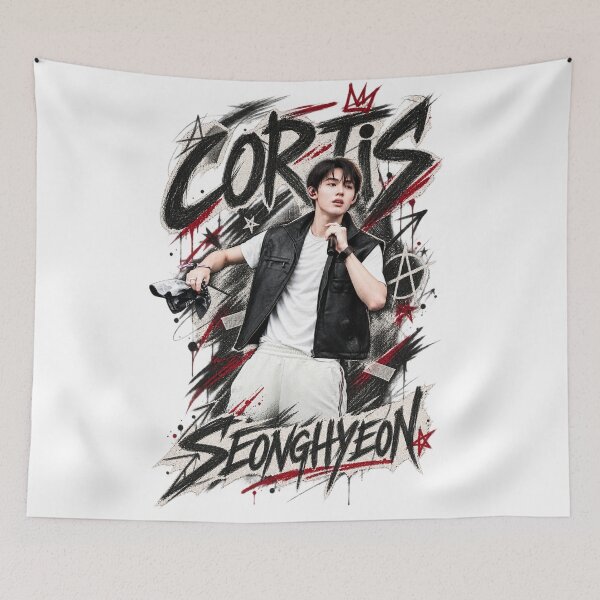 Item preview, Seonghyeon CORTIS Calligraphy Graphic Tee | Black Ink Art designed and sold by Valeree Store.