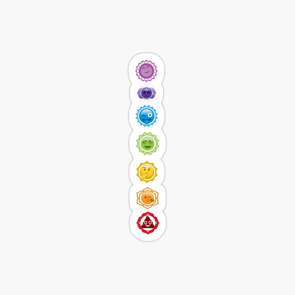 Chakras Emoji Style Art Board Print