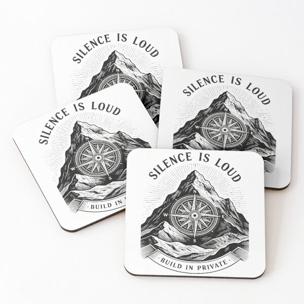 Item preview, Silence Is Loud Vintage Mountain Compass Poster designed and sold by Ironclash86.