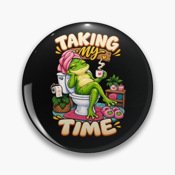 Item preview, Funny Frog Taking My Time T-Shirt – Coffee Bathroom Humor designed and sold by Angelle55.