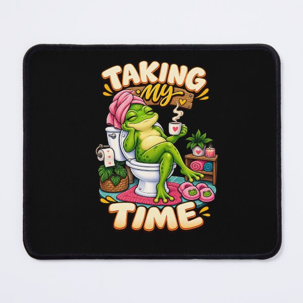 Item preview, Funny Frog Taking My Time T-Shirt – Coffee Bathroom Humor designed and sold by Angelle55.