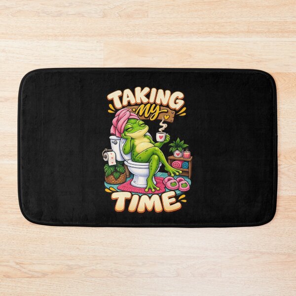 Item preview, Funny Frog Taking My Time T-Shirt – Coffee Bathroom Humor designed and sold by Angelle55.